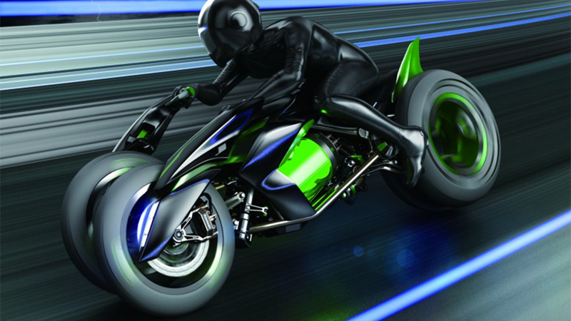 Illustration for article titled La nueva moto de Kawasaki venida del futuro